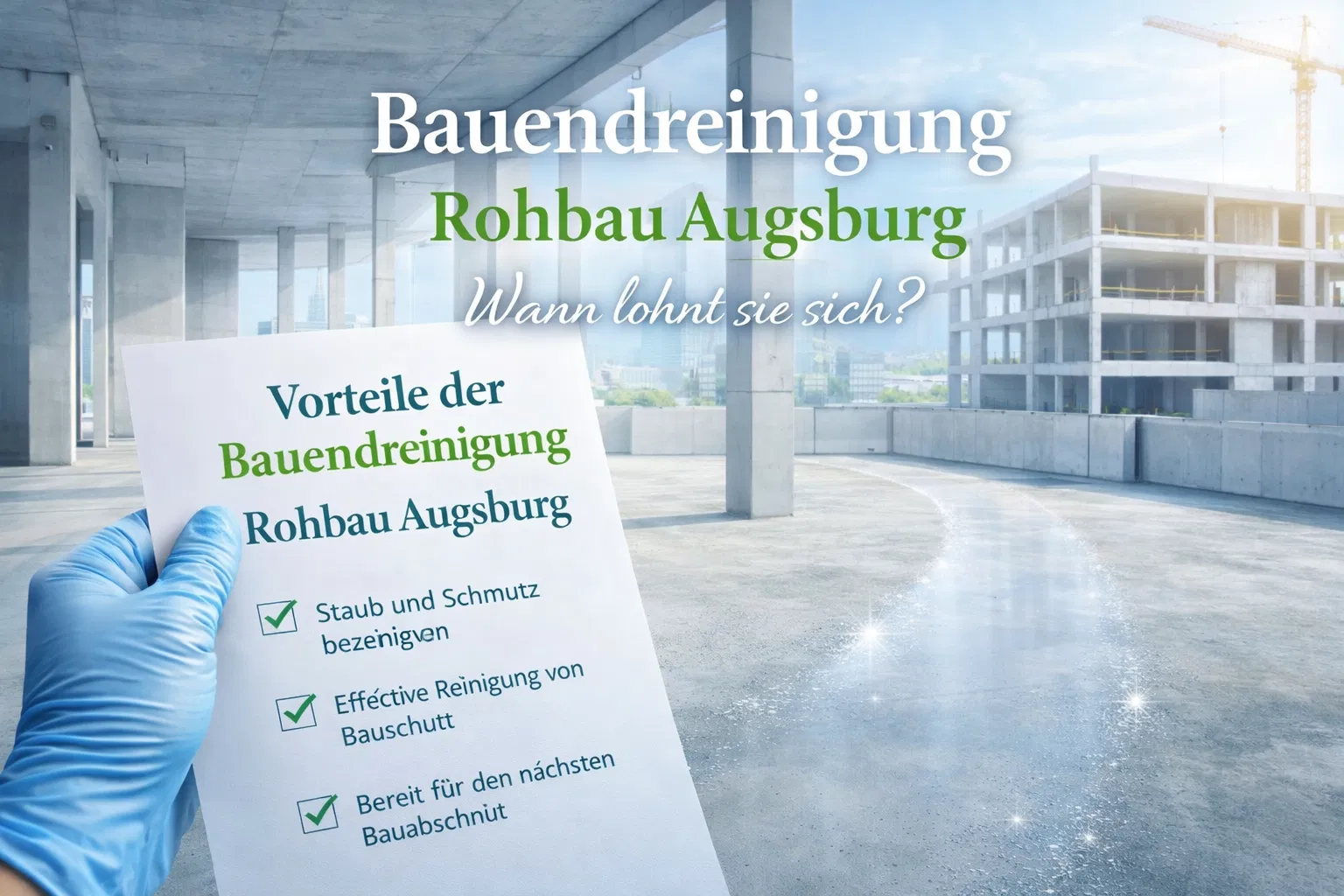 Bauendreinigung Rohbau Augsburg: Wann lohnt sie sich?