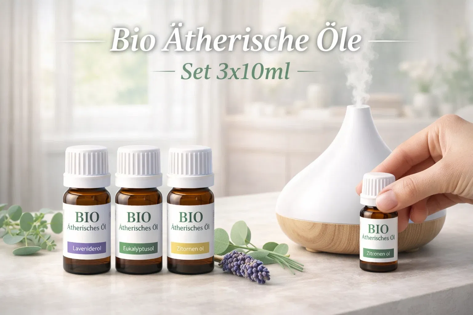 Bio Ätherische Öle Set 3x10ml - Reinigungsprodukt von Clean Augsburg